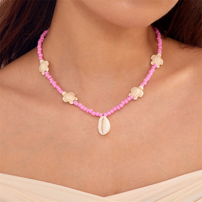 starfish necklace pearl multi-layer stacking necklace
