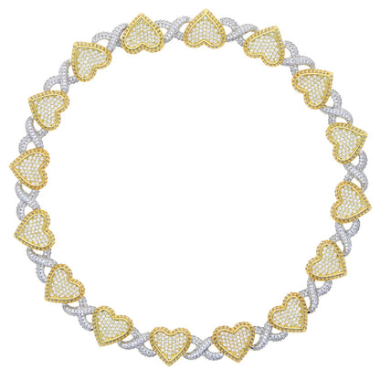 Zircon Infinity Heart Necklace