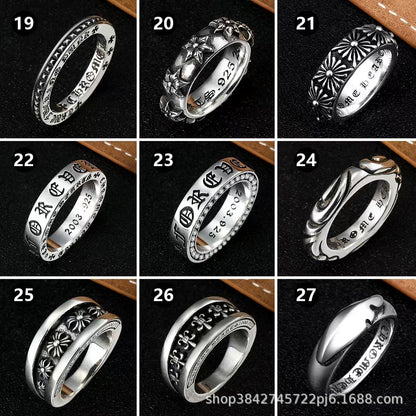 Vintage distressed cross ring
