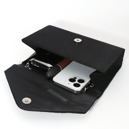Colorful hot diamond black clutch
