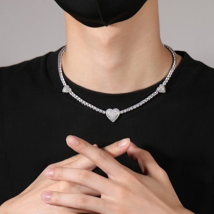 diamond tennis necklace butterfly chain