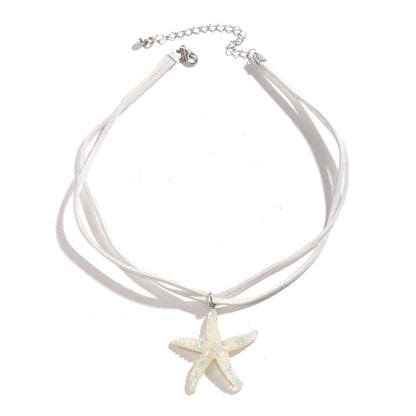 starfish necklace resin wax line necklace