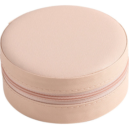 Round simple and compact jewelry Box