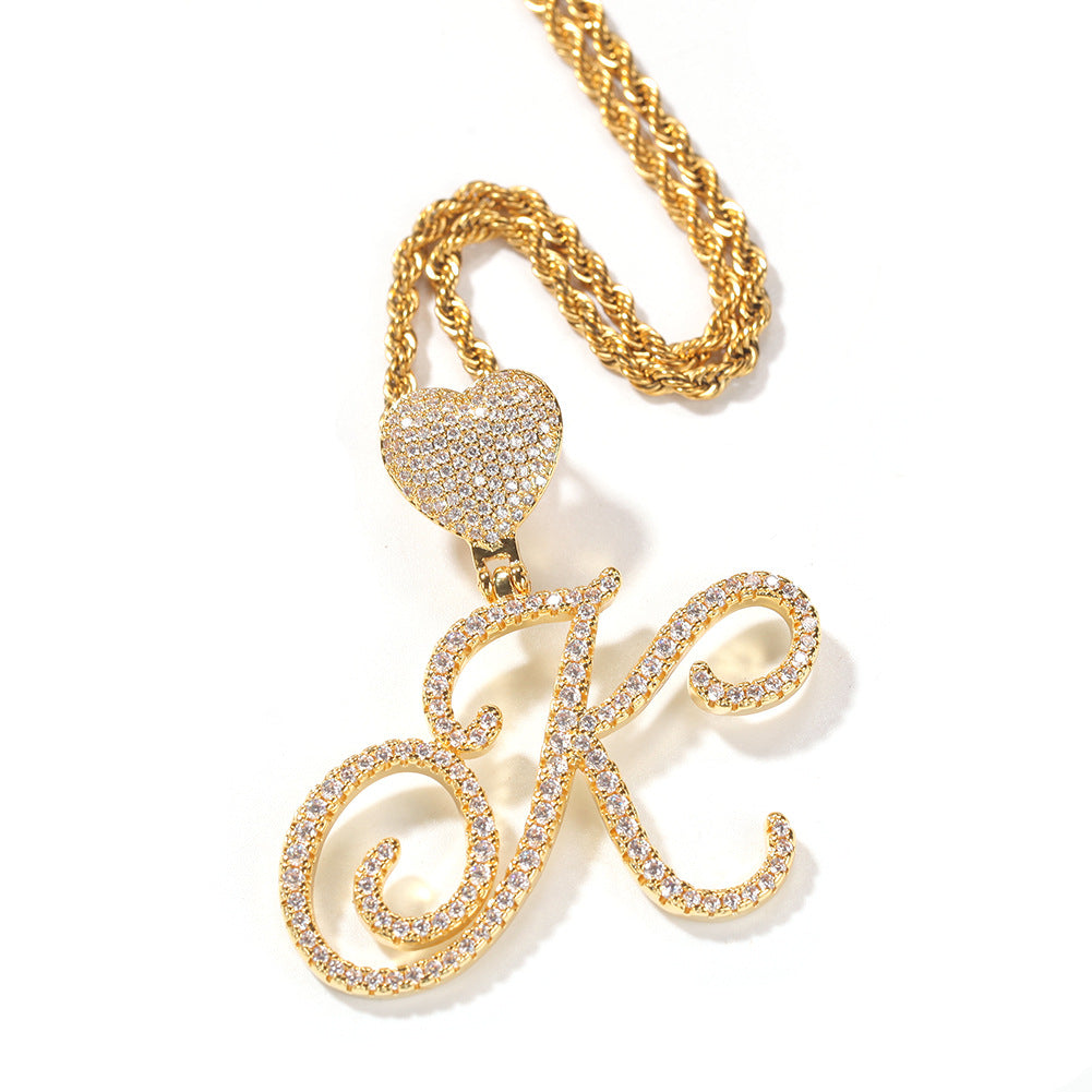 mens gold chain love button head floral necklace