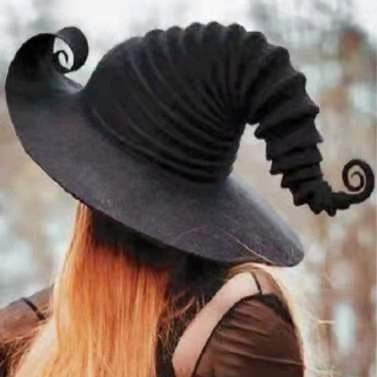 Halloween black magic witch hat