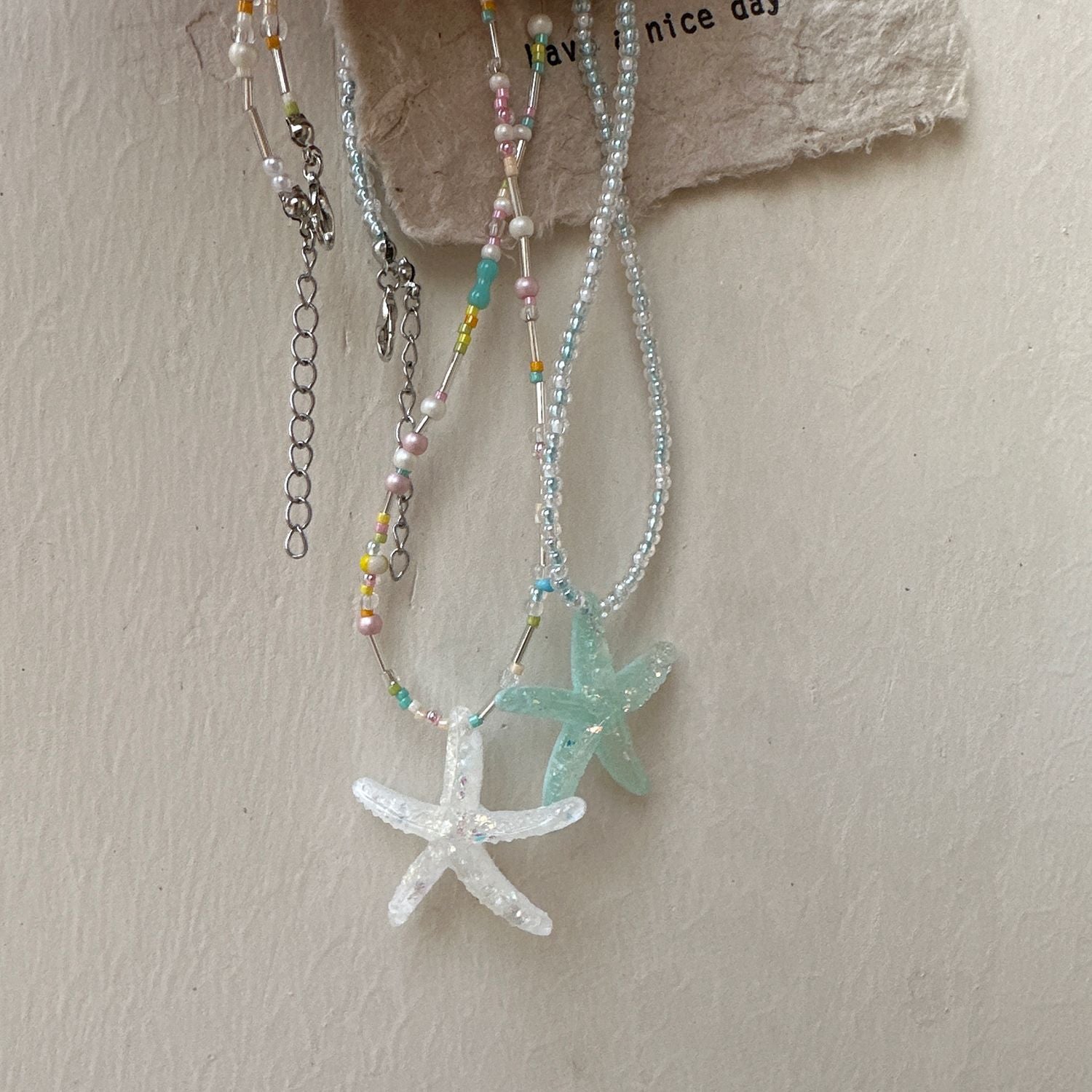 starfish necklace fresh dopamine color necklace