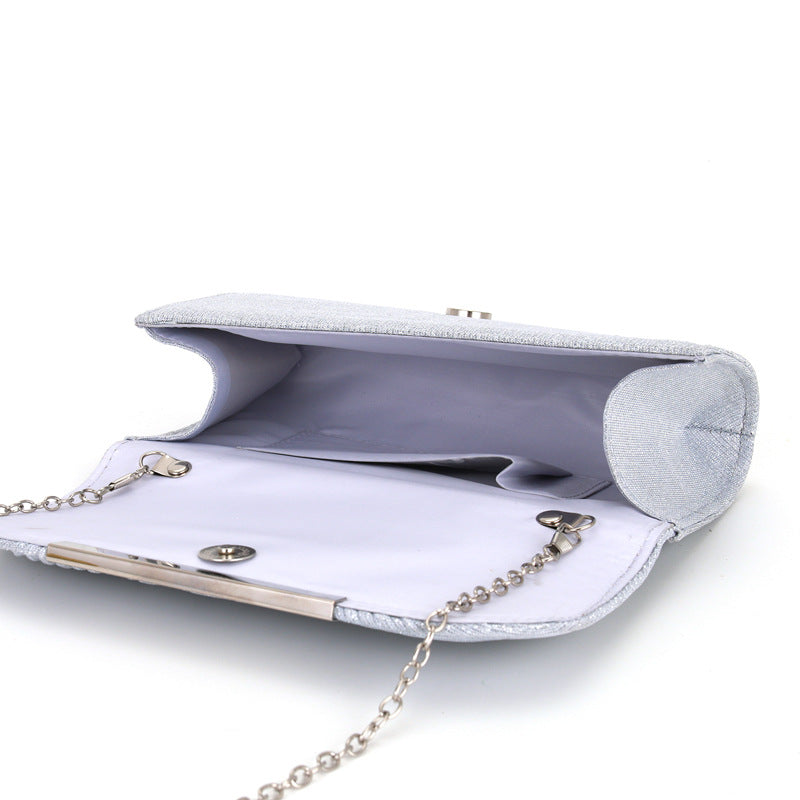 Pleated high sewing round bottom hand-held evening bag