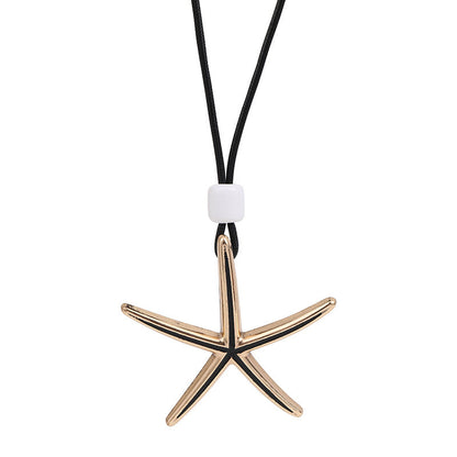 starfish necklace geometric long necklace