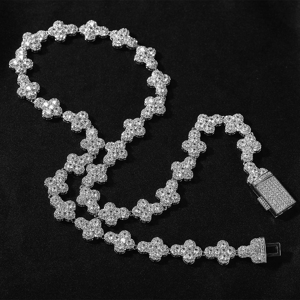 diamond necklace cross moissanite chain