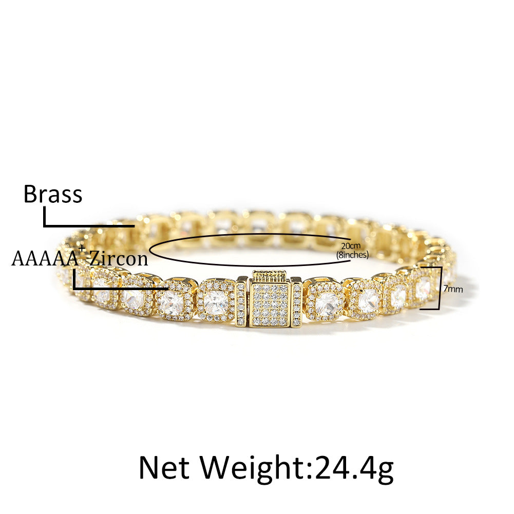 mens gold Gold Plated Rock Candy Chain necklace
