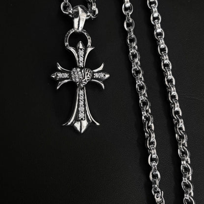 cross love letter chain necklace