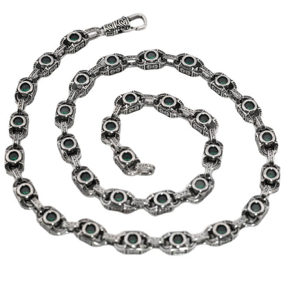 Aragogaceous pattern sapphire necklace for couples