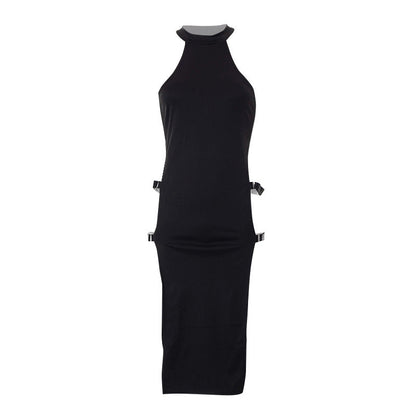 Sleeveless Hollow Side Slit High Waist Women&