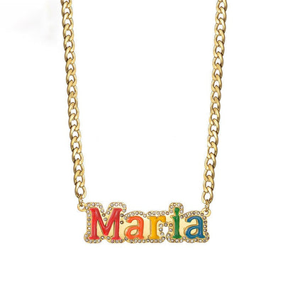 Welding dripping name necklace
