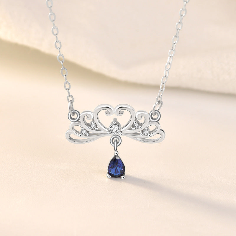 Vintage s925 Sterling Silver matching Necklace Princess and Knight Couple Necklace Valentine&