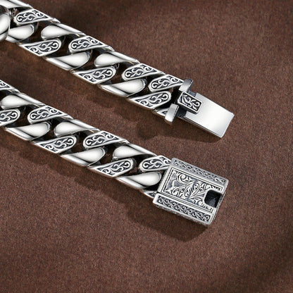 Tang grass pattern punk bare bracelet
