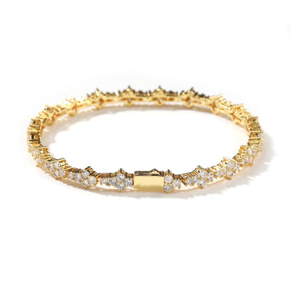 Diamond-studded high-end airplane tennis chain