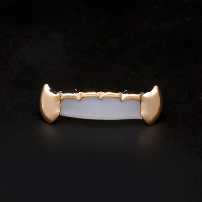 Hip-hop polished braces with gold electroplating