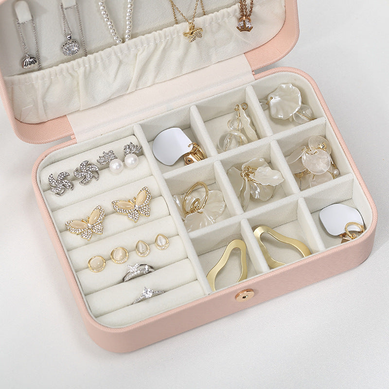 Nine-grid multifunctional portable jewelry box