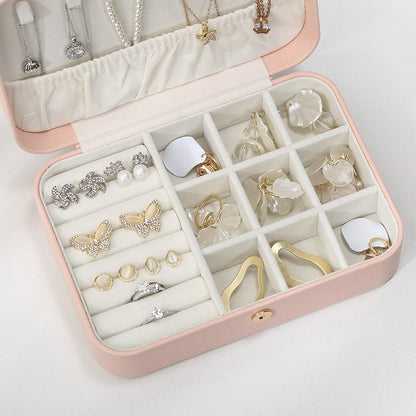 Nine-grid multifunctional portable jewelry box