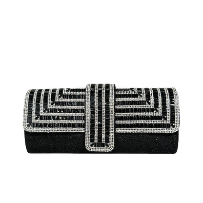 Full diamond flap shiny fashion chain clutch bag