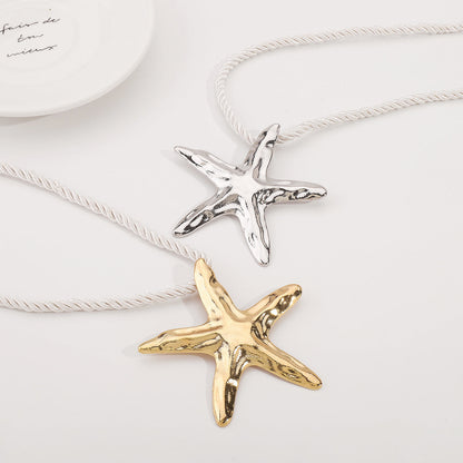 starfish necklace irregular alloy necklace