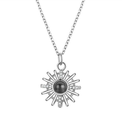 925 Silver Round Hollow Projection Necklace