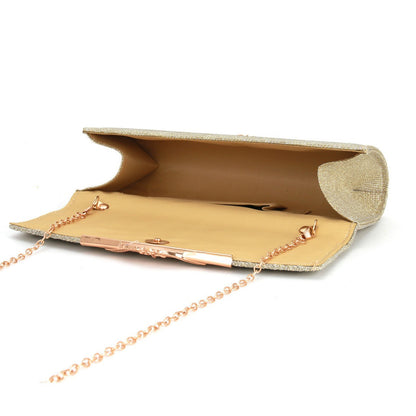 Metal veil pleated Clutch bag evening bag