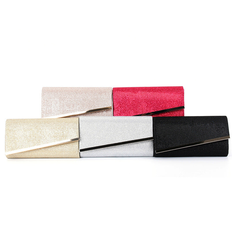 Fashion hard bag clutch metal chain bag