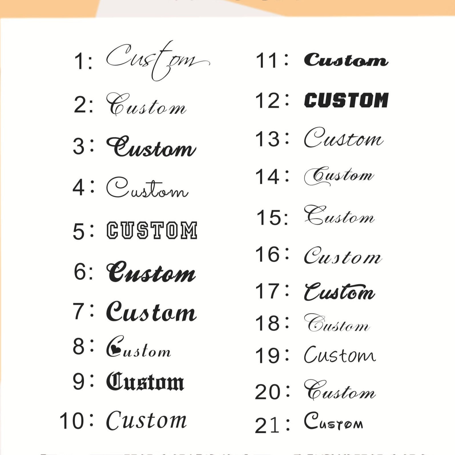 Custom Color Sticker Name Necklace Pendant