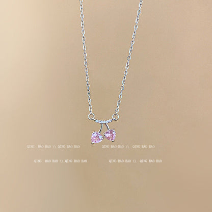 Titanium steel pearl clavicle necklace