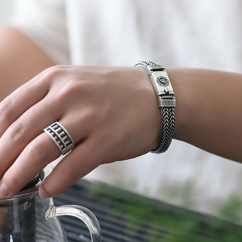 Domineering thick six-syllable mantra bracelet