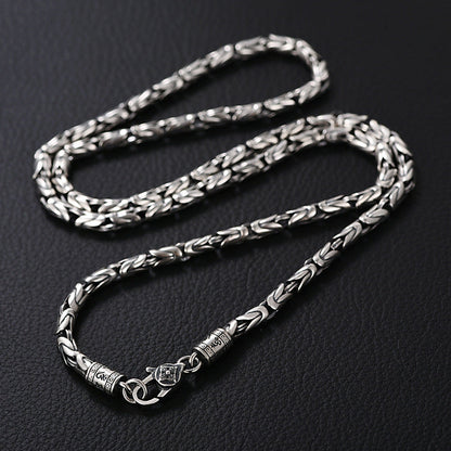 Peace pattern retro thick necklace