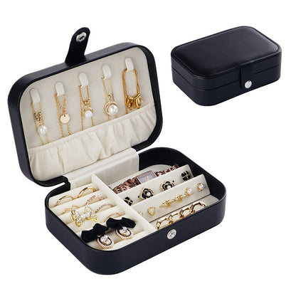 Portable travel girl multi-layer jewelry box