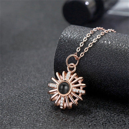 925 Silver Round Hollow Projection Necklace