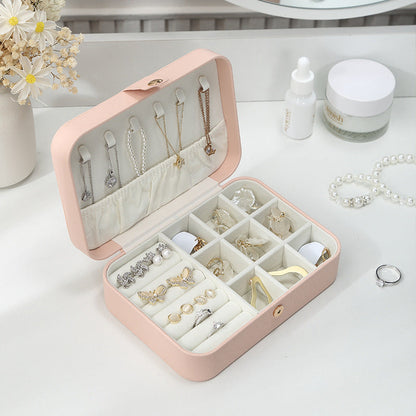 Nine-grid multifunctional portable jewelry box