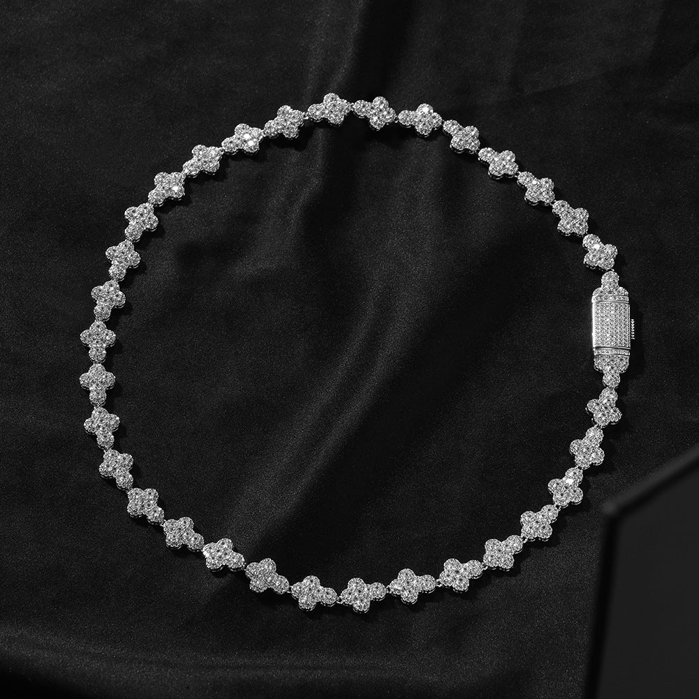 diamond necklace cross moissanite chain