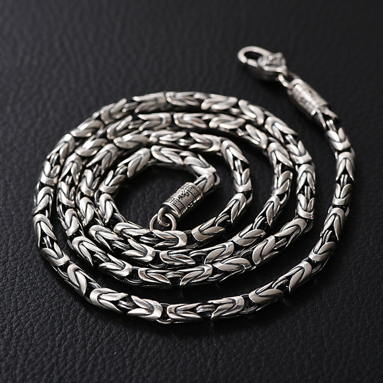 Peace pattern retro thick necklace