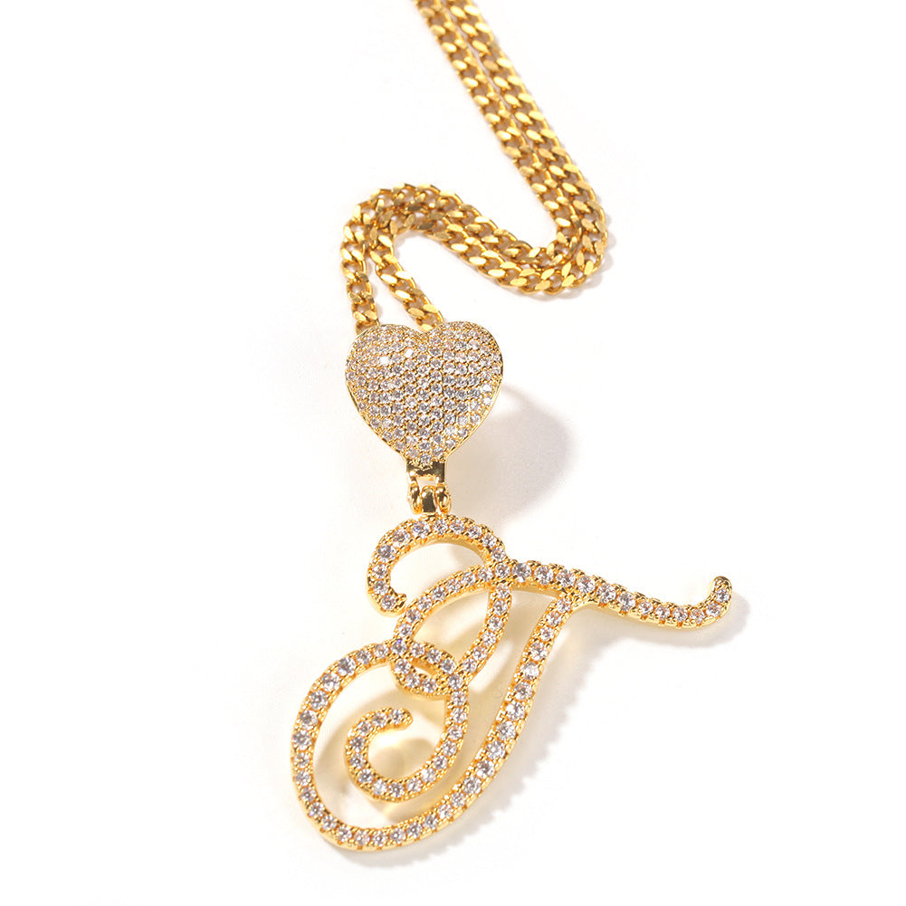 mens gold chain love button head floral necklace