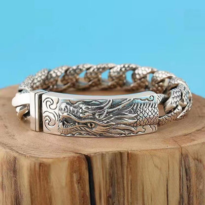 Domineering dragon pattern bracelet