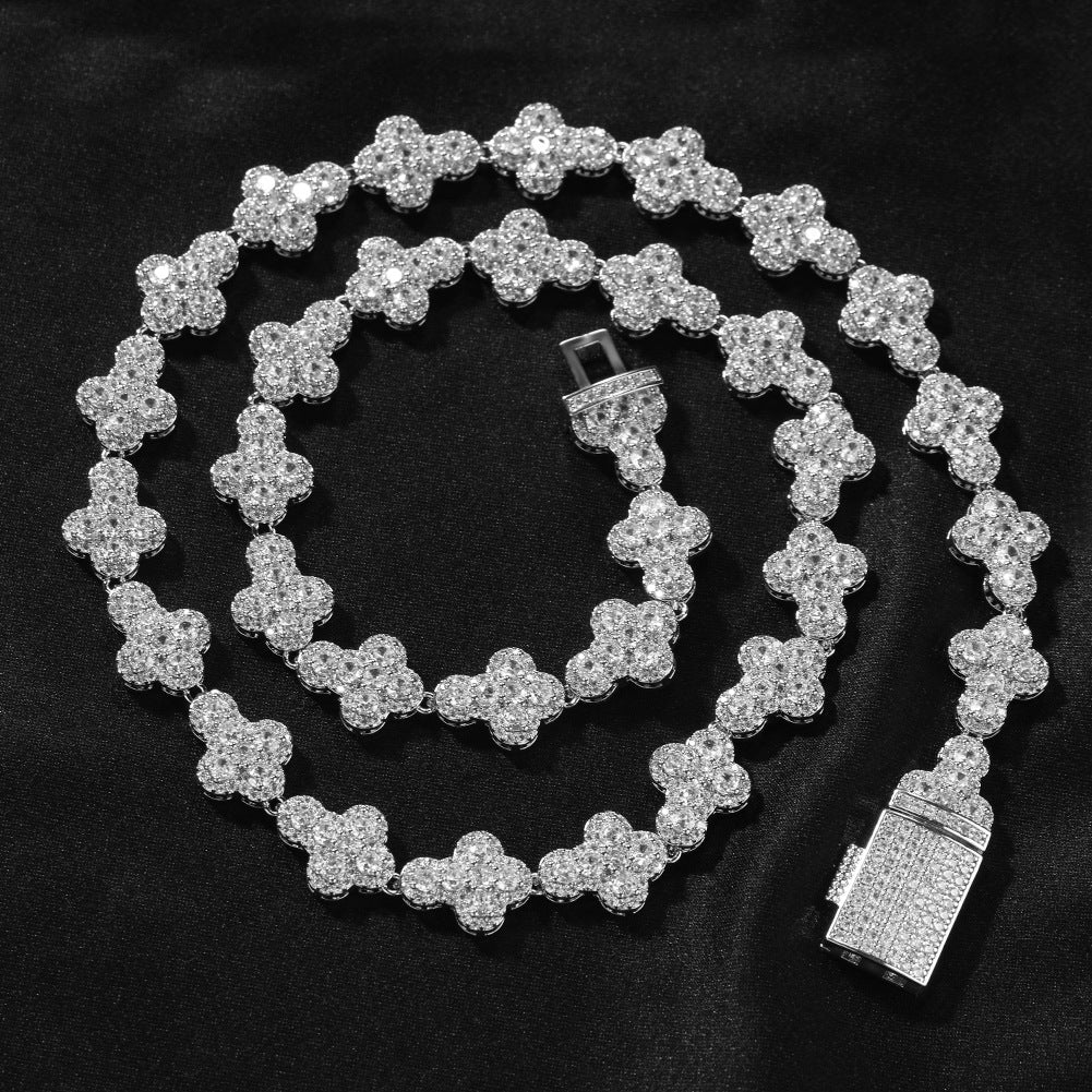 diamond necklace cross moissanite chain