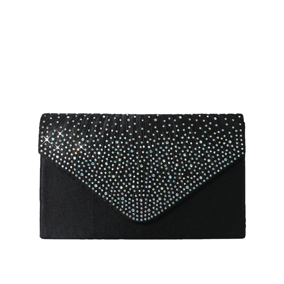Colorful hot diamond black clutch