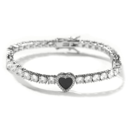 Colorful love tennis chain high-end zircon necklace bracelet