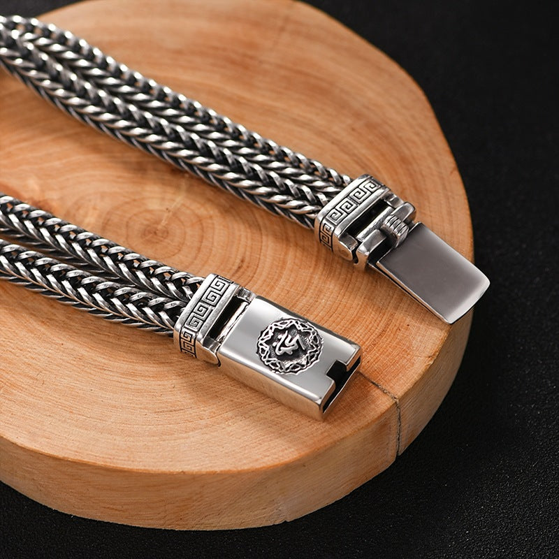 Domineering thick six-syllable mantra bracelet