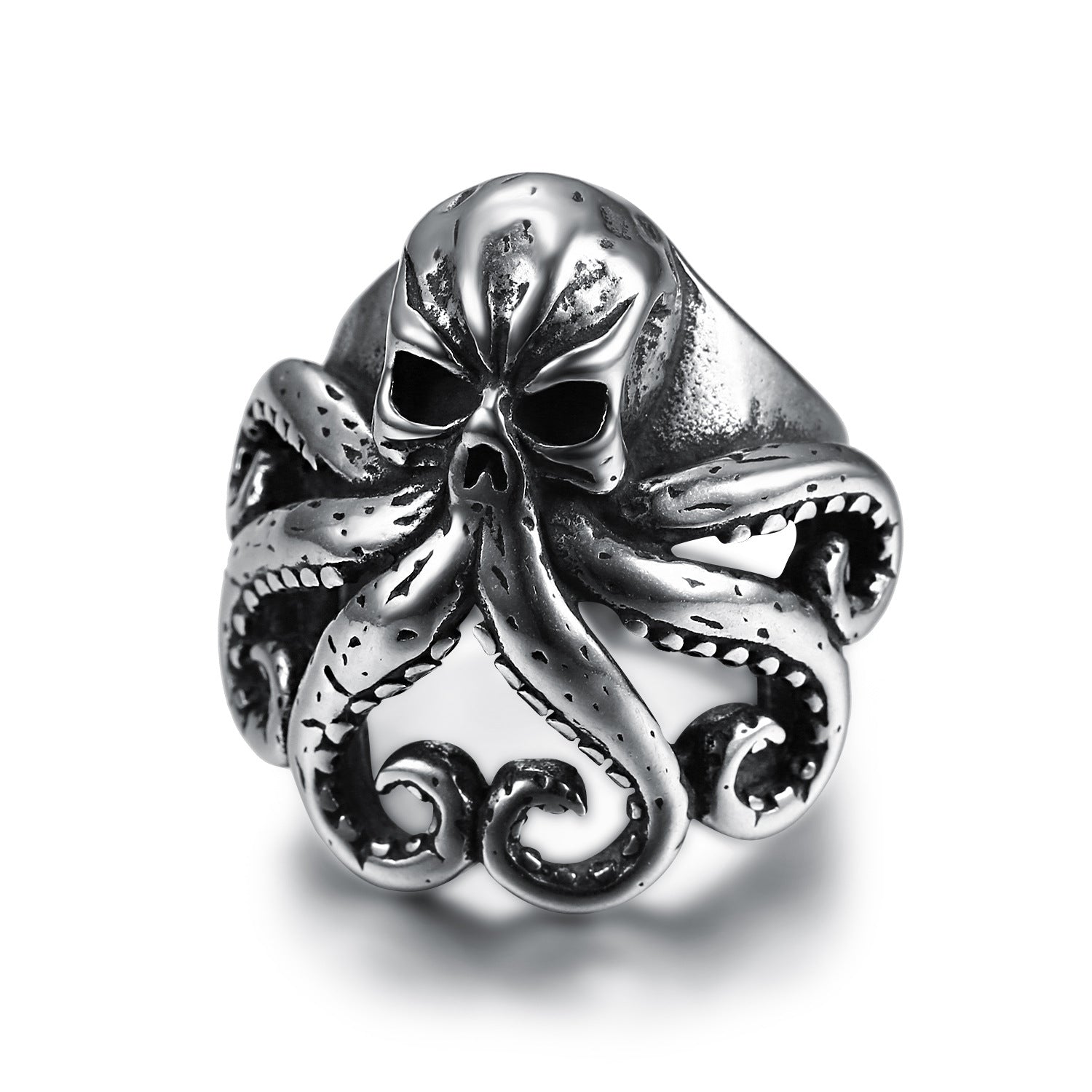 Pirate octopus tentacle punk style ring