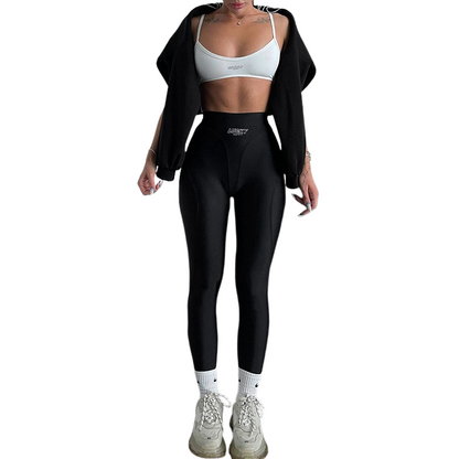 Knitted High Waist Skinny Shark Pants