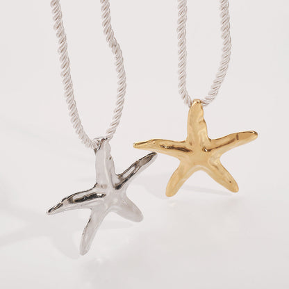 starfish necklace irregular alloy necklace