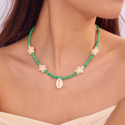 starfish necklace pearl multi-layer stacking necklace