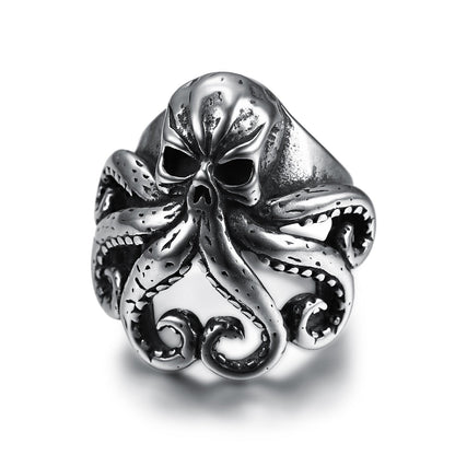Pirate octopus tentacle punk style ring