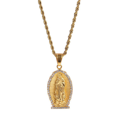 Hip Hop Winged Angel Pendant Necklace